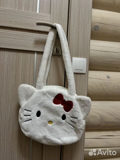 Hello kitty сумка пушистая