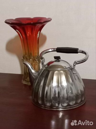 Чайник Кольчугино клеймо глухарь, граненный