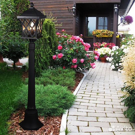 Фонарь уличный столб металл стекло