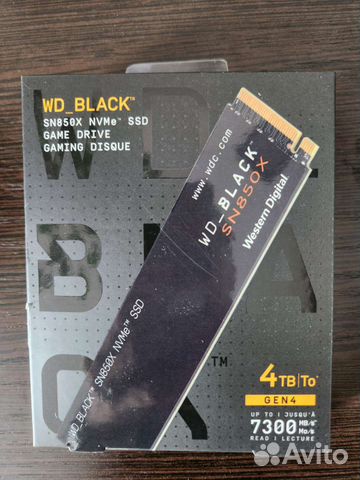 Wd Black sn850x 4tb, в наличии купить в Москве | Электроника | Авито