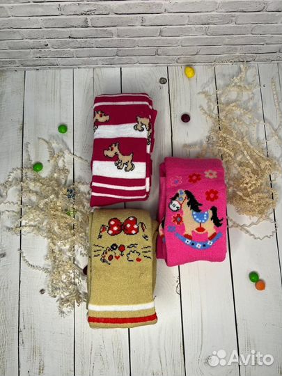 Колготки детские махровые для девочек