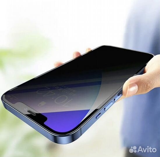 Защитное стекло антишпион на iPhone 13, 14