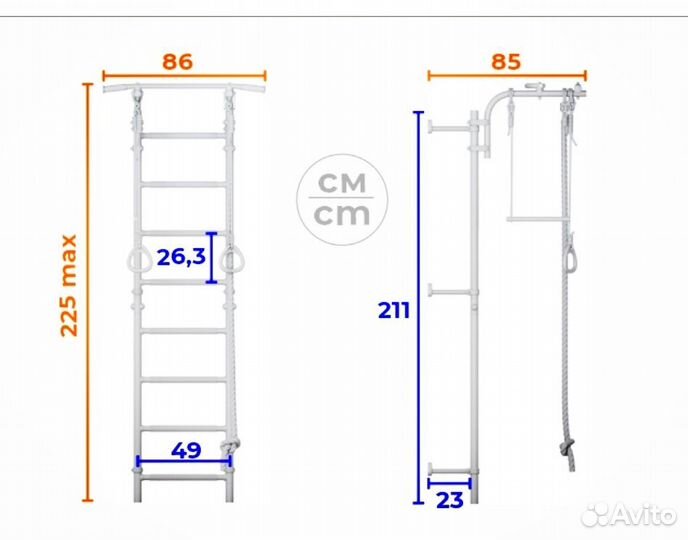 Детский спортивный комплекс Шведская стенка romana