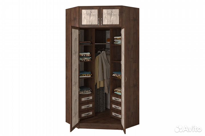 Шкаф угловой двухстворчатый 