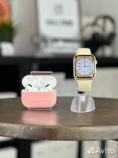 Airpods 2/3/pro/2+Apple watch 8/9 Комплект 2 в 1