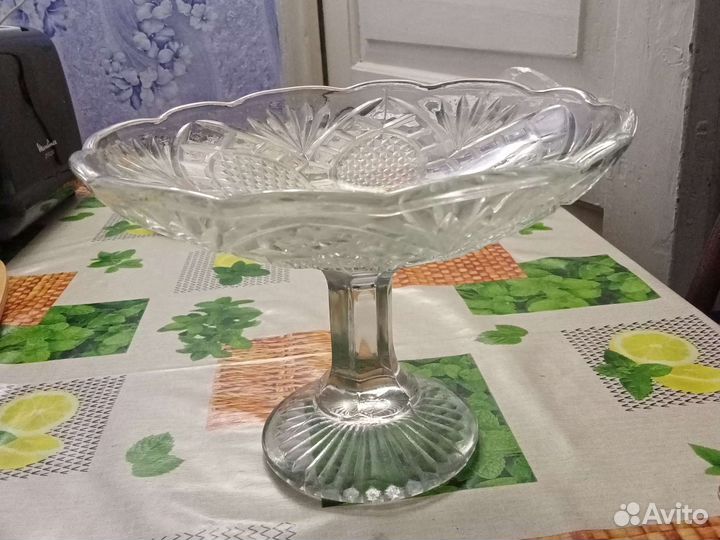 Ваза для фруктов на ножке СССР