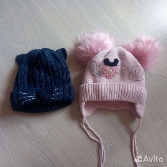 Шапки для девочки 3-7 лет