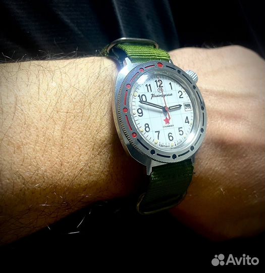 Наручные часы Восток Командирские. 17 камней. СССР