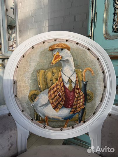 Стул с подлокотниками Дизайнерский Гусь, Дерево