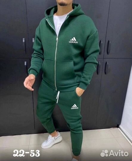 Спортивный костюм мужской Adidas новый флисовый