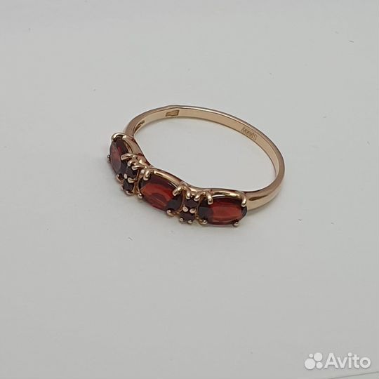 Е.Ц. Кольцо с гранатами, золото 585 (id 62642)