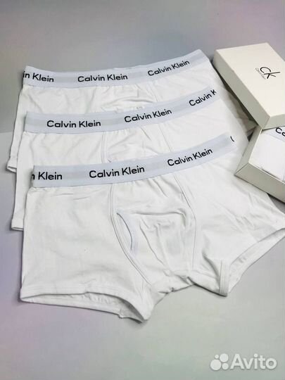 Трусы мужские белые Calvin Klein