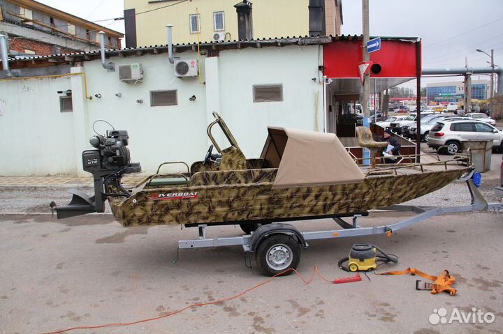 Алюминиевая лодка болотоход Riverboat Raptor 60