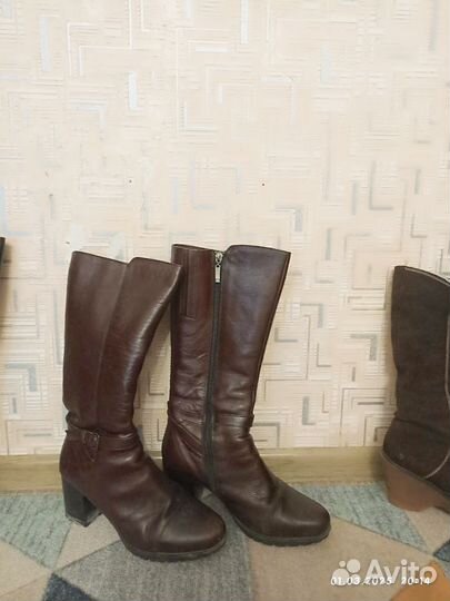 Сапоги женские натуральная кожа 39 40