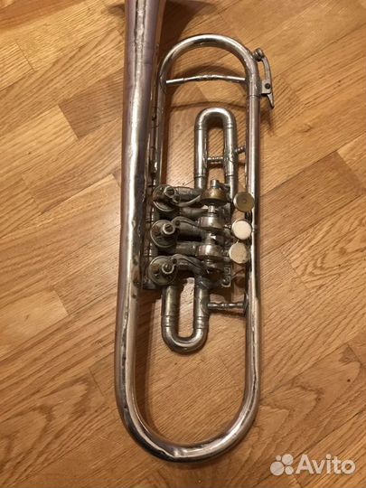 Труба СССР. Латунь/никель. Духовой инструмент