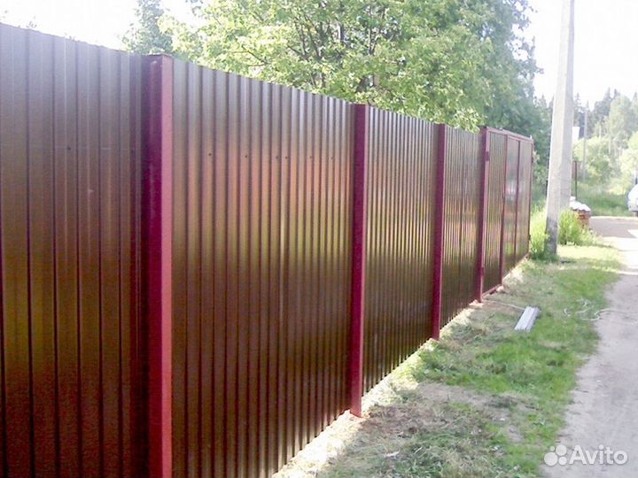 Заборы из профнастила, евроштакетника, 3D