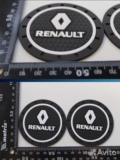 Силиконовый коврик в подстаканник Renault 2 шт