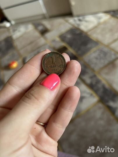 Монета 1 копейка 1924 года