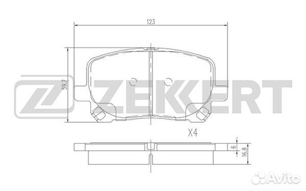 Колодки торм. диск. передн. Toyota Avensis Verso (M20 ) 01