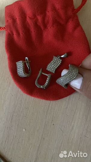 Серьги кольца серебро