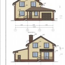 Готовый проект двухэтажного дома с гаражом