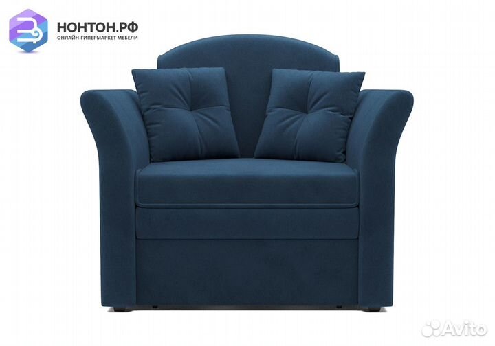 Кресло выкатное Малютка 2 велюр темно-синий