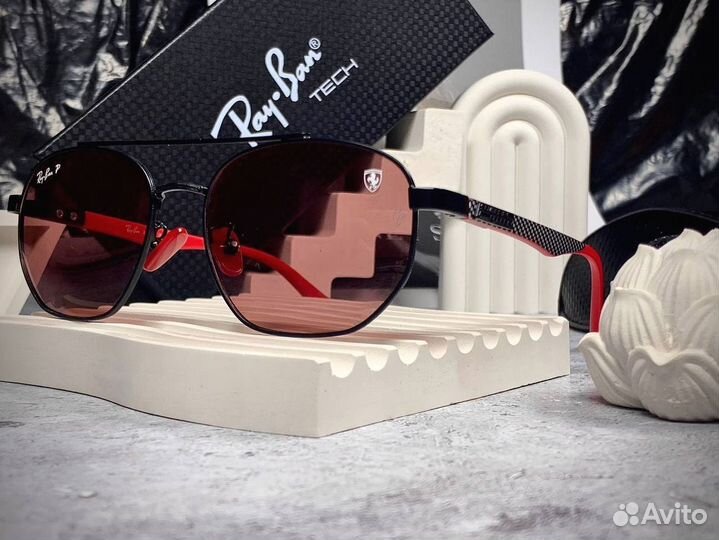 Очки Ray Ban Ferrari красный