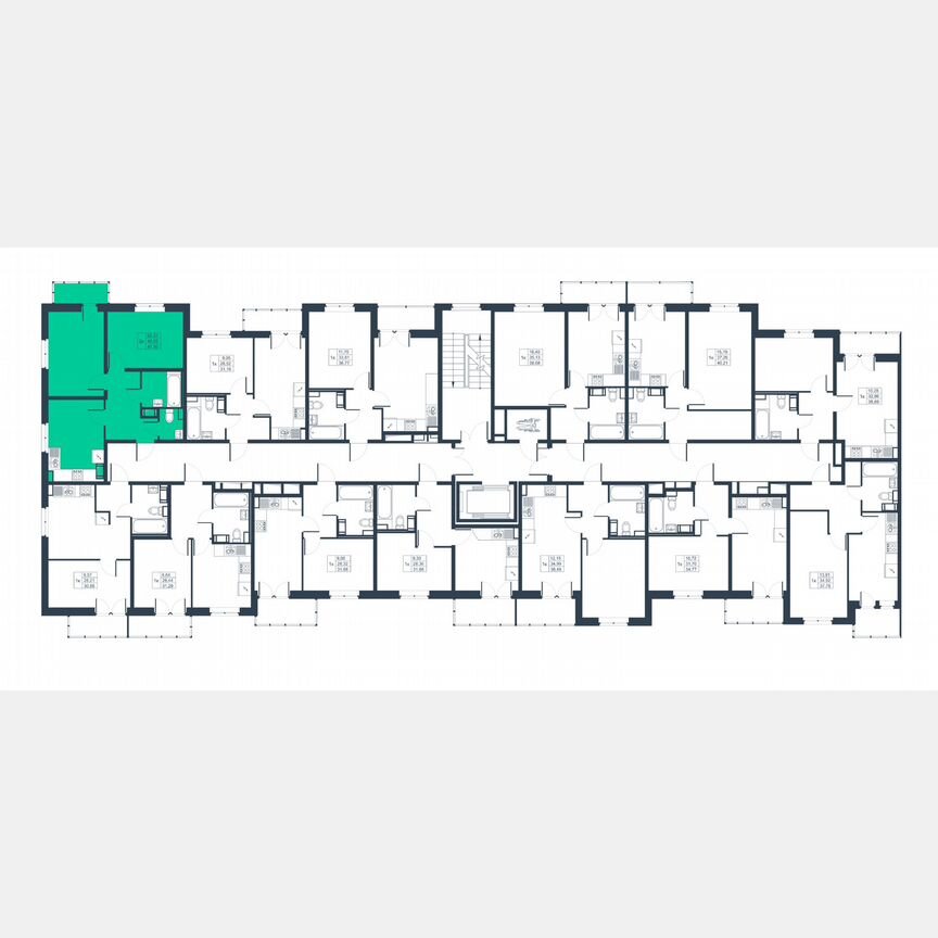 2-к. квартира, 45,8 м², 2/8 эт.