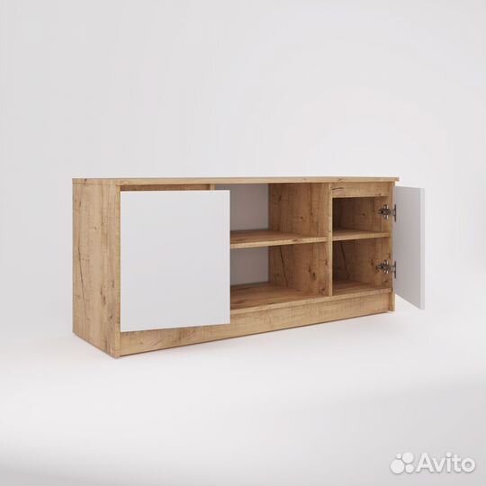 Тумба тв Охта 1200.1 Дуб вотан/белый