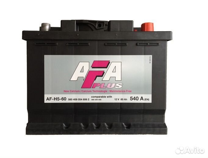 60 Ач Аккумулятор AFA AF-H5-60 прямой
