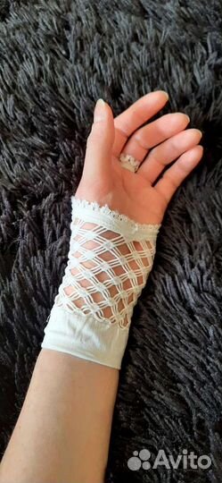 Перчатки-митенки праздничные