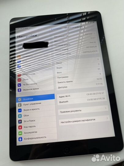 iPad air 16gb