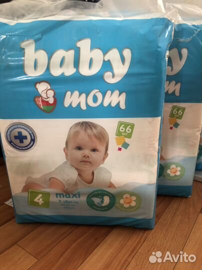 Подгузники baby mom 4