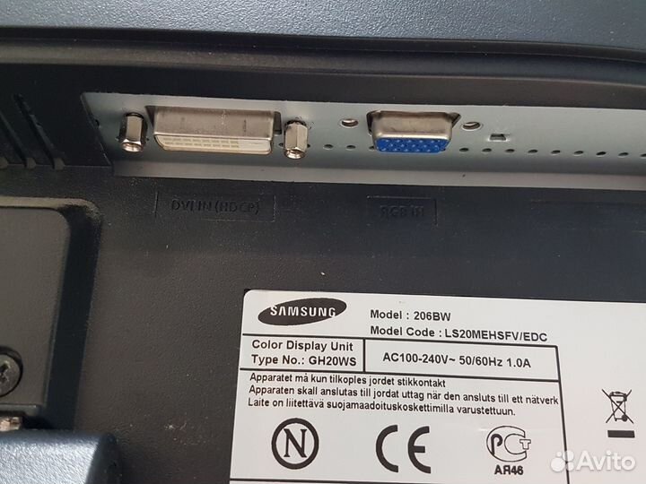 Монитор Samsung 206BW/ 20