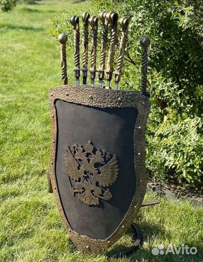 Набор для камина и мангала Щит шампура