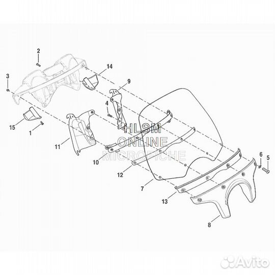 Стекло тонированное 57639-10 Harley-Davidson