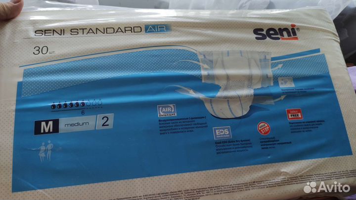 Памперсы для взрослых Seni размер m по 30 штук