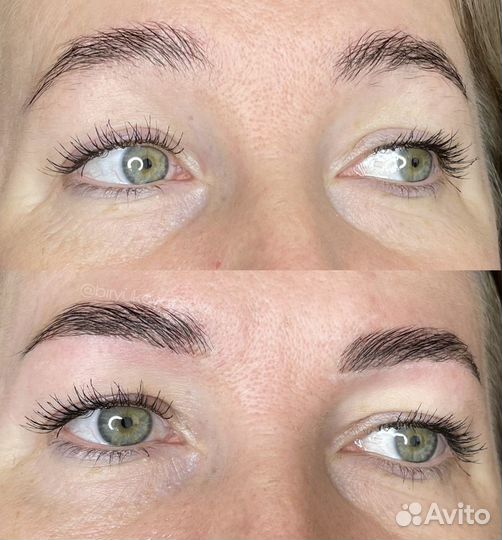 Окрашивание бровей и ламинирование ресниц