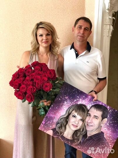 Портрет по фото на холсте