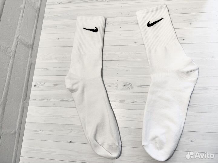 Носки nike высокие белые