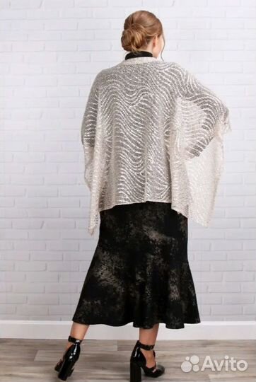 Накидка-пончо блестящая 