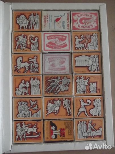 Коробка из под спичек с коробочками внутри