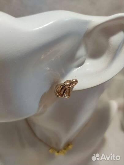 Золотой медсплав серьги 7