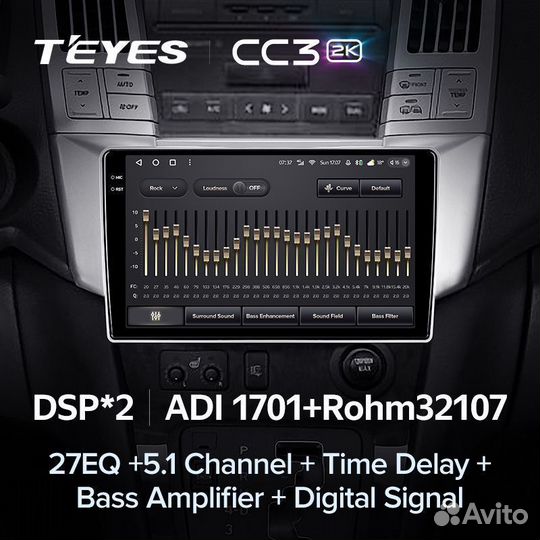 Магнитола Lexus RX300 RX330 Teyes CC3 2K 6/128