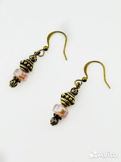 Винтажные серьги Италия стекло