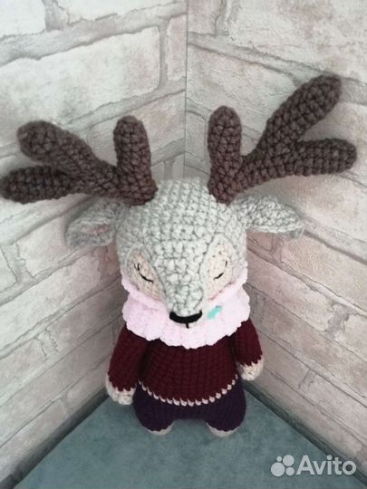 Мягкая игрушка сонный оленёнок