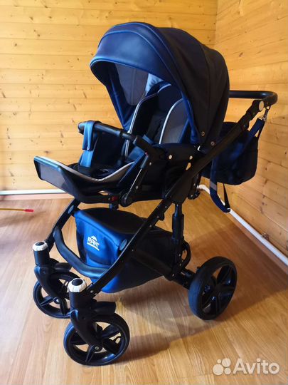 Коляска 2 в 1 эко кожа
