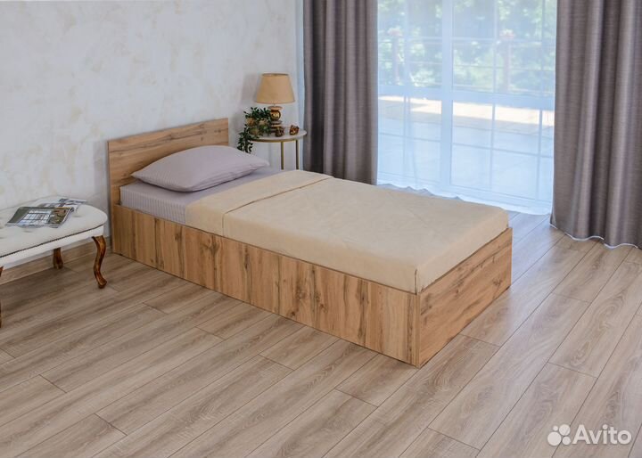 Кровать с матрасом 90х200 односпальная