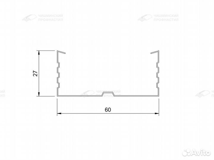 Профиль для гипсокартона 60х27, толщина 0.45 мм