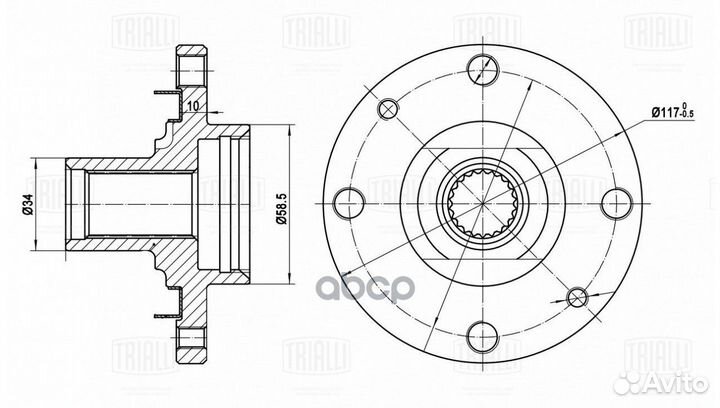 Ступица колеса MR0108 Trialli